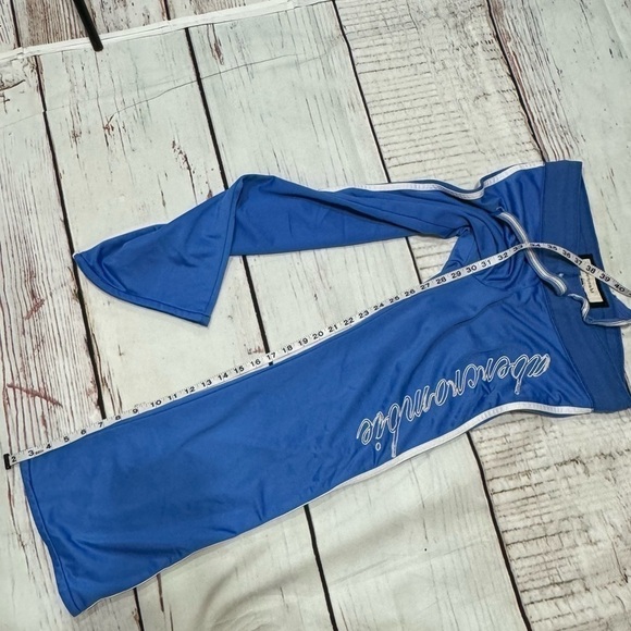 Abercrombie kids blue track pants 2 stripes on sides size XL Vintage Y2K EUC - Picture 2 of 11